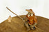 Miniature Ceramic Glazed Fisherman Figurine-Orange-1.25