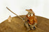 Miniature Ceramic Glazed Fisherman Figurine-Orange-2.0