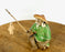 Miniature Ceramic Glazed Fisherman Figurine-Light Green-2.0