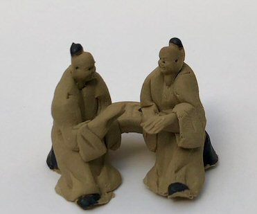 Ceramic Figurine-Two Men Sitting - Large