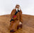 Miniature Ceramic Figurine -Mud Man Holding Fruit - 1.75