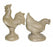 Ceramic Chicken & Rooster Figurines- Set of 4-Various Poses - 3