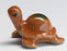 Orange Miniature Ceramic Turtle Figurine - 1