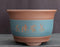 Round Unglazed Bonsai Pot with Etching & Raised Feet-5.5 x 5.5 x 3.5