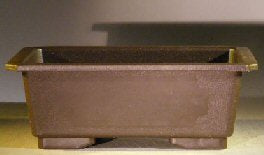 Brown Bonsai Training Pot-Heavy Duty Plastic - Taller Profile-7.0 x 5.0 x 2.50