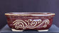 Parisian Red Ceramic Bonsai Pot - Oval-7.5 x 5.75 x 2.5