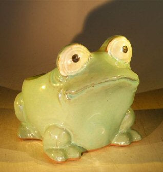 Light Blue Frog Planter-7.0 x 9.0 x 7.5