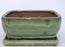 Melon Green Ceramic Bonsai Pot - Rectangle-Professional Series with Attached Humidity/Drip tray-8.5 x 6.5 x 3.5