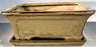 Olive Green Ceramic Bonsai Pot - Rectangle -Professional Series with Attached Humidity/Drip Tray -10.25 x 8.0 x 4.125 OD-9.0 x 7.0 x 3.25 ID