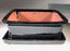 Black Ceramic Bonsai Pot - Rectangle-With Humidity Drip Tray-8 x 6 x 3